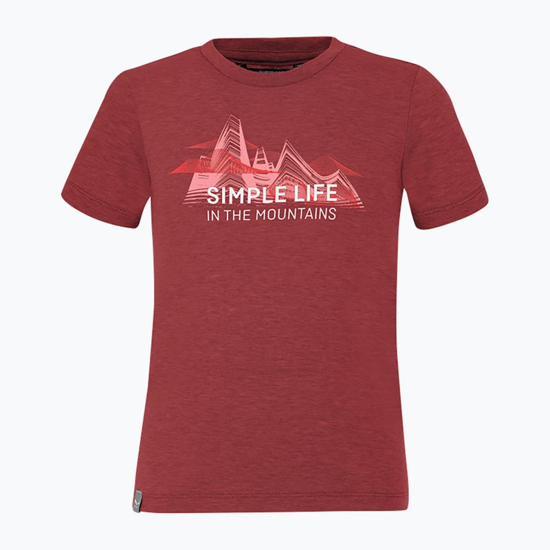 Salewa Simple Life Dry children's trekking shirt red 00-0000027774