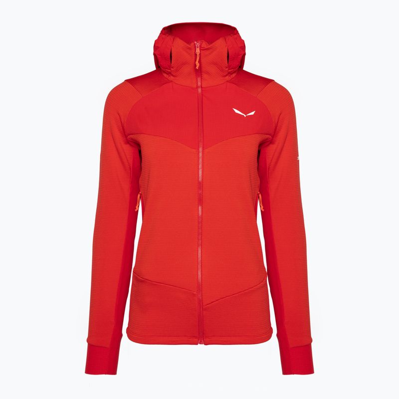 Salewa women's trekking sweatshirt Agner Polarlite Hooded red 00-0000028558