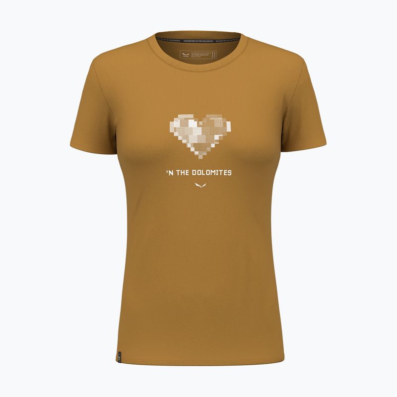 Salewa Pure Heart Dry women's T-shirt golden brown 3