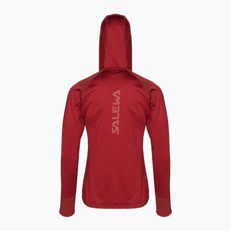 Salewa women's fleece Agner Hybrid PL/DST FZ Hoody dark red 00-0000027372 2