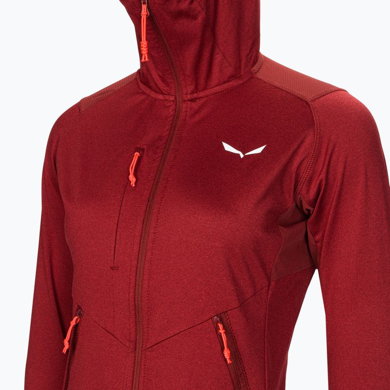 Salewa women's fleece Agner Hybrid PL/DST FZ Hoody dark red 00-0000027372 3