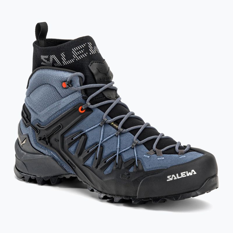 Salewa men's Wildfire Edge Mid GTX approach shoe black-blue 00-0000061350