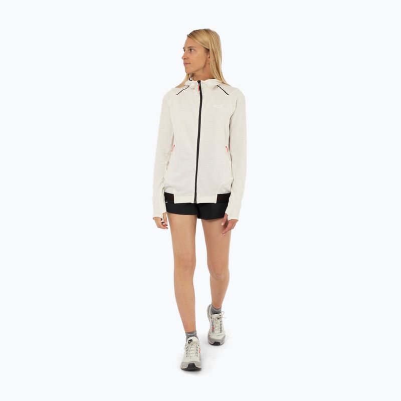 Women's trekking sweatshirt Salewa Pedroc PL Hooded white 2