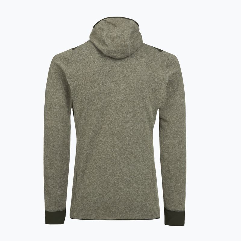 Men's trekking sweatshirt Salewa Puez 2 Dry Hood FZ dark olive melange 2