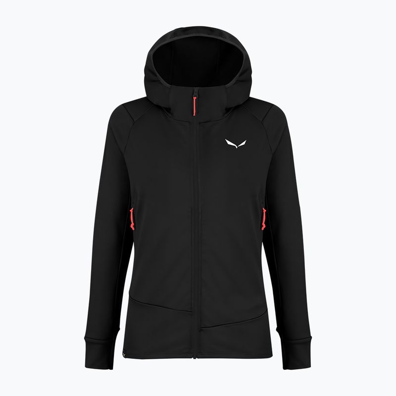 Women's trekking sweatshirt Salewa Puez PL Hooded black out