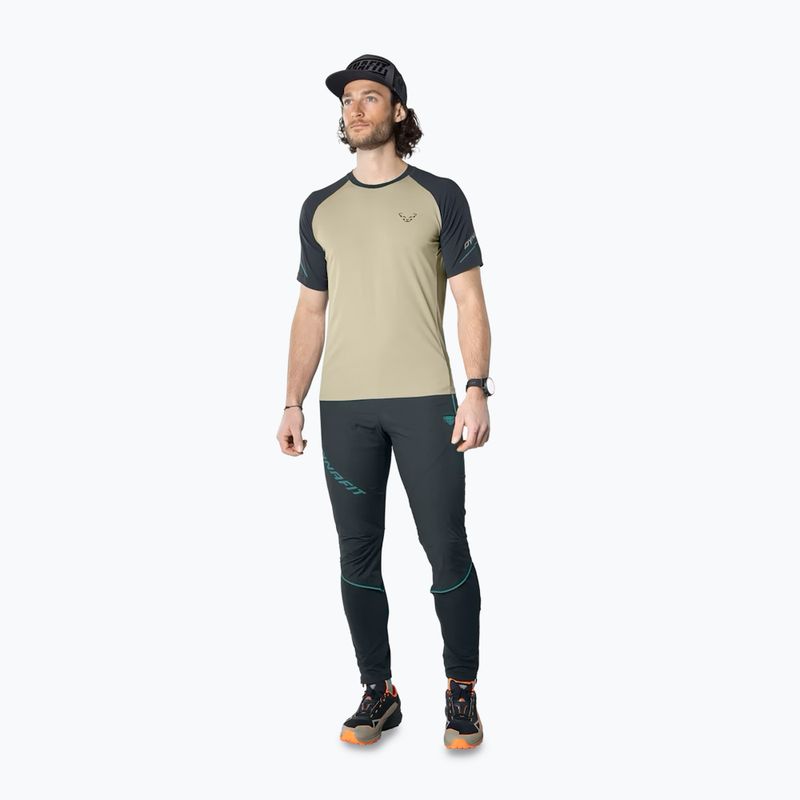 Men's DYNAFIT Alpine Pro rock khaki running shirt 2