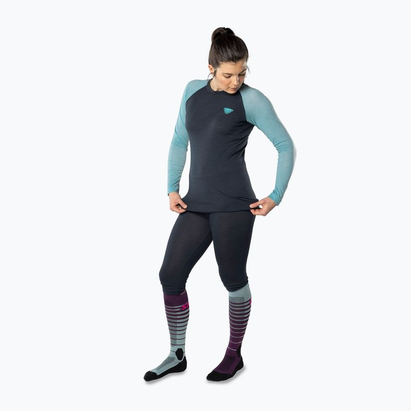 Women's DYNAFIT Tour Light Merino marine blue thermal longsleeve 3