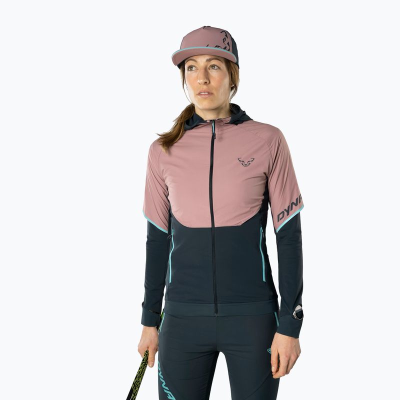 Women's DYNAFIT Alpine Hybrid mokarosa running jacket