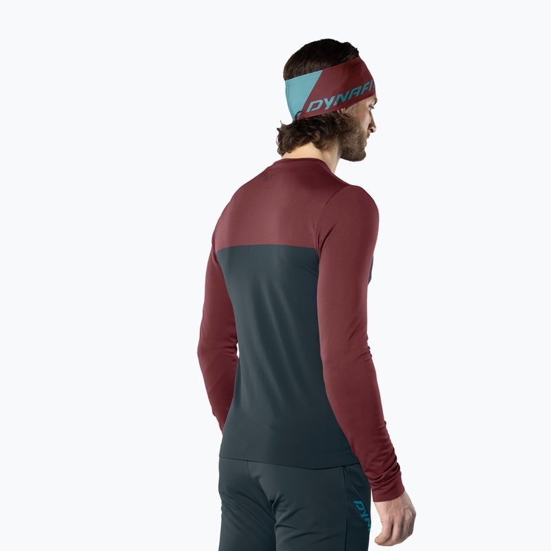 Men's DYNAFIT Traverse S-Tech bluberry burgundy trekking longsleeve 3