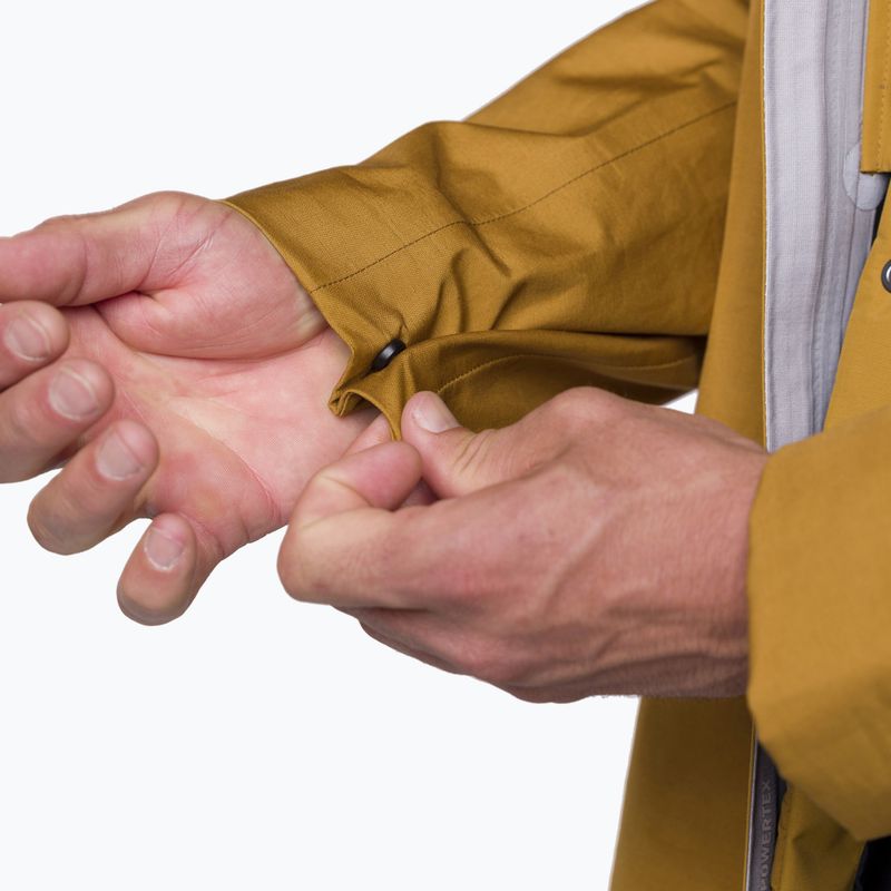 Men's rain jacket Salewa Fanes 3L Ptx Hemp 2/1 Parka golden brown int.7020 9