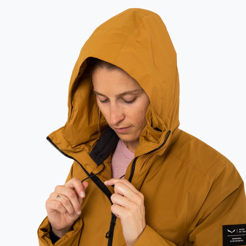 Salewa women's winter coat Fanes 2L PTX Parka golden brown 4