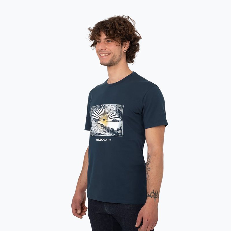 Men's Wild Country Flow climbing t-shirt navy 2