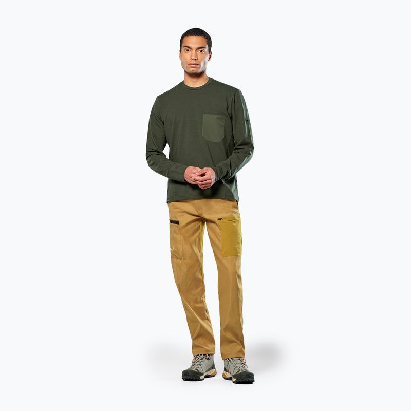 Men's sweatshirt Salewa Fanes Dry Pullover dark olive 2
