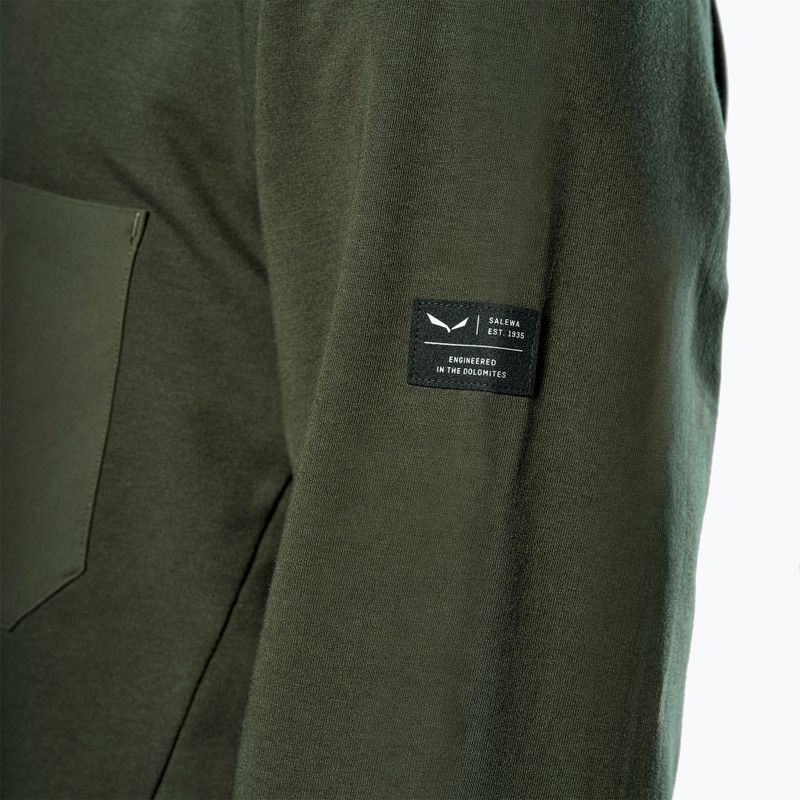Men's sweatshirt Salewa Fanes Dry Pullover dark olive 5