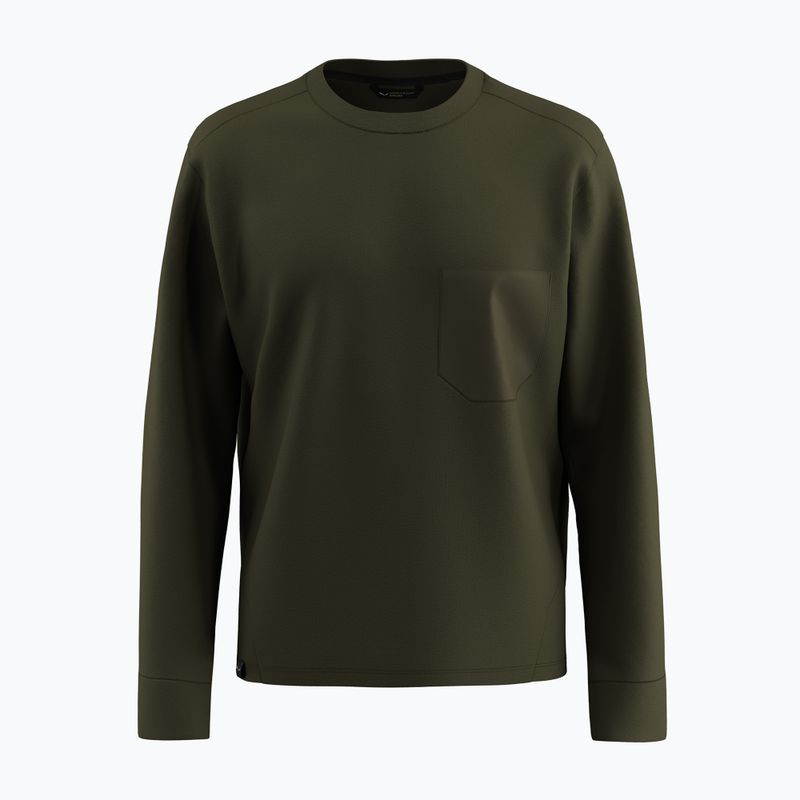 Men's sweatshirt Salewa Fanes Dry Pullover dark olive 7