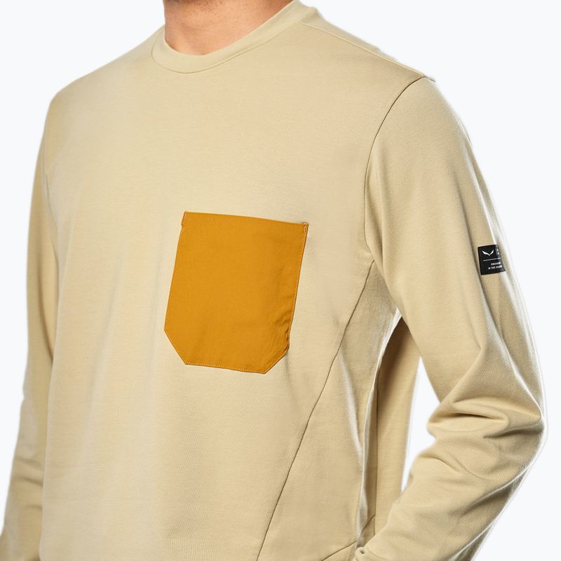 Men's Salewa Fanes Dry Pullover sweatshirt quicksand 4