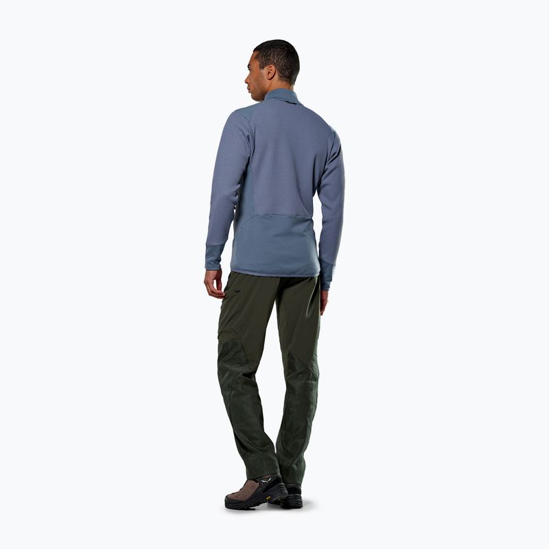 Salewa men's trekking sweatshirt Puez Waffle Hyb PL HD java blue 3