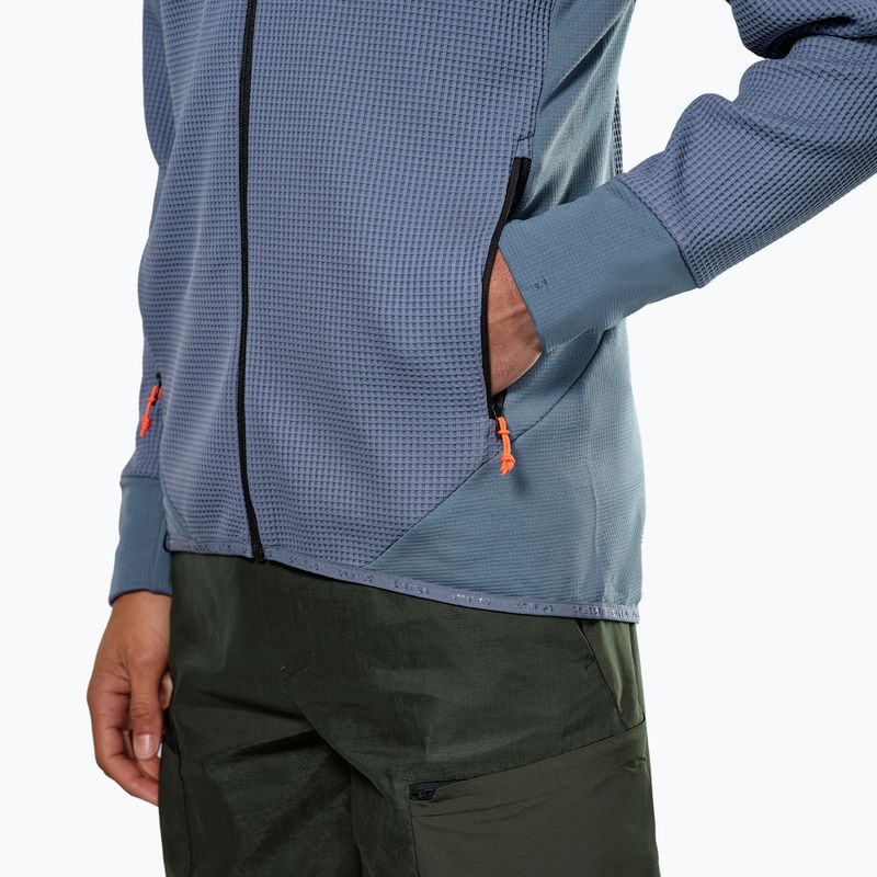 Salewa men's trekking sweatshirt Puez Waffle Hyb PL HD java blue 5