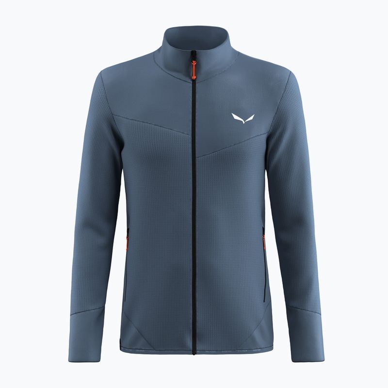 Salewa men's trekking sweatshirt Puez Waffle Hyb PL HD java blue 8