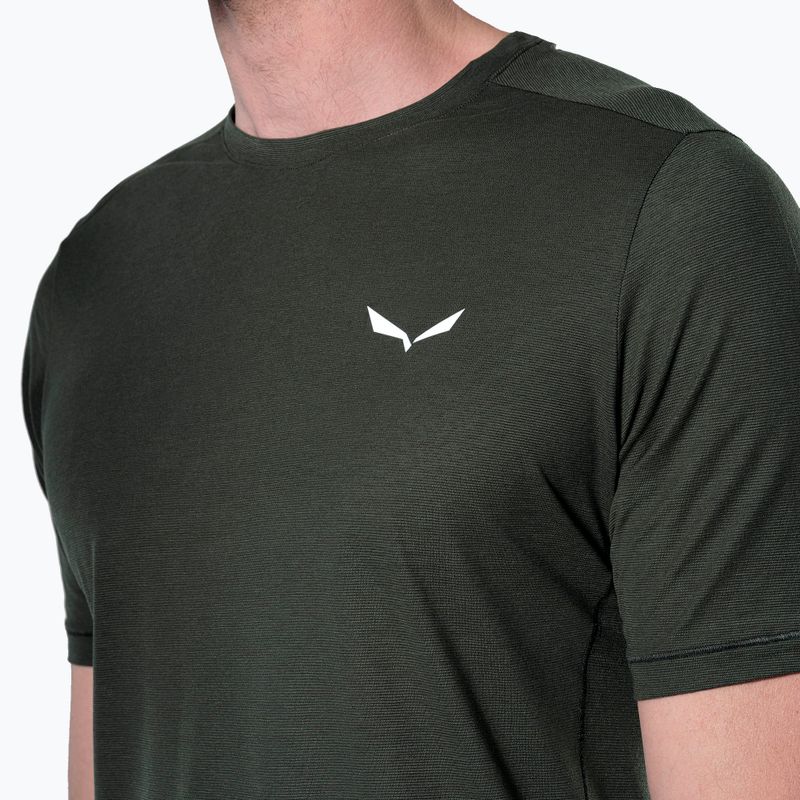 Salewa Puez Dry men's trekking shirt dark olive 4