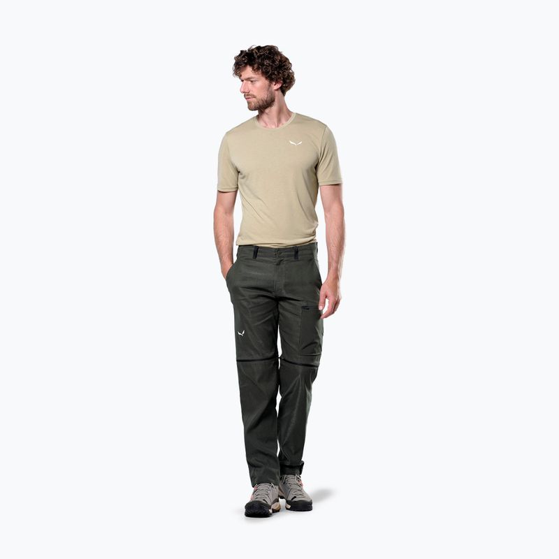 Men's trekking trousers Salewa Puez Hemp/Dst 2/1 dark olive 2