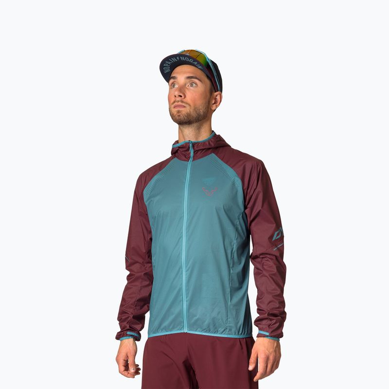 Men's DYNAFIT Alpine Wind 2 running jacket burgundy