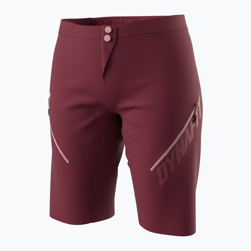 Women's DYNAFIT Ride Light DST cycling shorts burgundy 4
