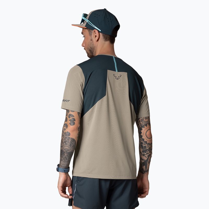 Men's DYNAFIT Sky rock khaki running shirt 3