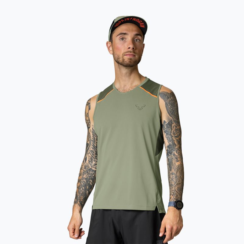 Men's DYNAFIT Sky Tank sage running t-shirt