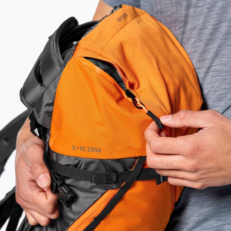 Salewa Puez 32+5 l burnt orange/onyx trekking backpack 7