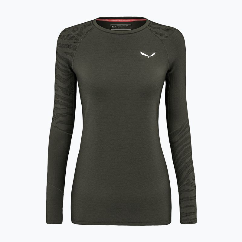 Women's thermal top Salewa Cristallo Warm AMR dark olive