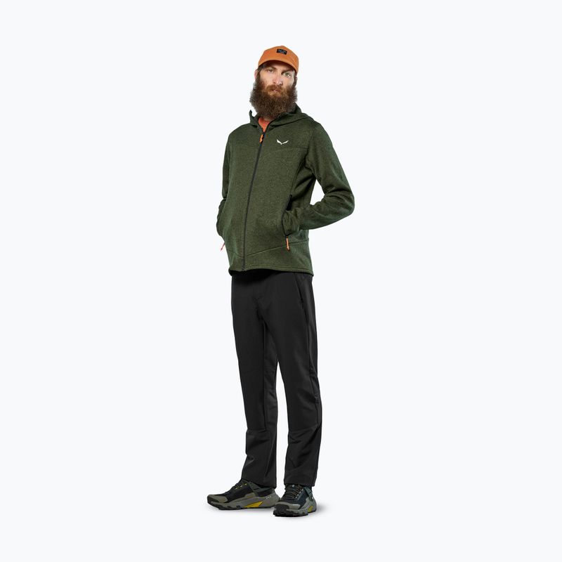 Men's trekking sweatshirt Salewa Puez Rocca Polarlite Hood dark olive 2