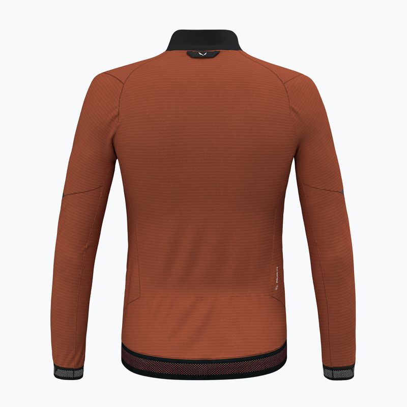 Men's trekking sweatshirt Salewa Pedroc PL 2 bombay brown 2