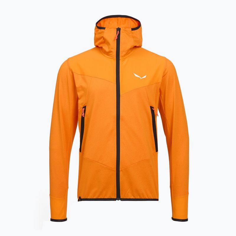 Men's trekking sweatshirt Salewa Agner Hybrid PL/DST FZ Hoody turmeric melange/0910