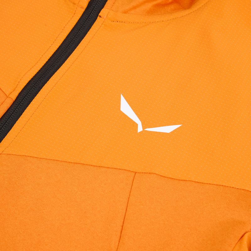 Men's trekking sweatshirt Salewa Agner Hybrid PL/DST FZ Hoody turmeric melange/0910 3