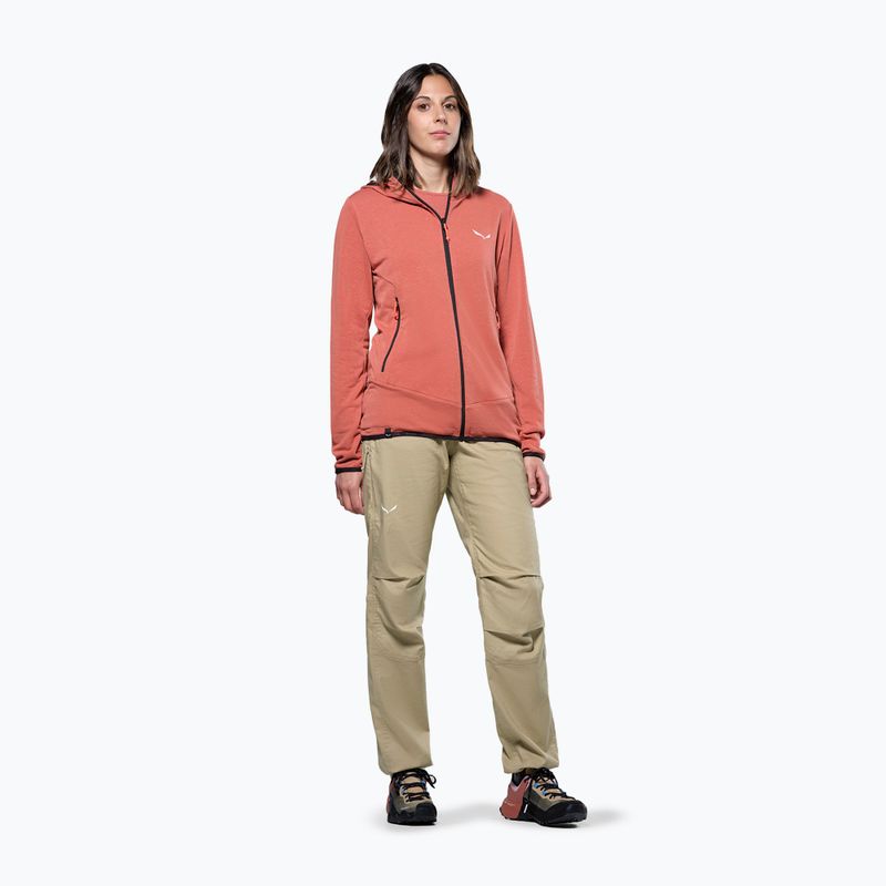 Salewa women's trekking sweatshirt Agner Hemp 2 Hooded etruscan red 2