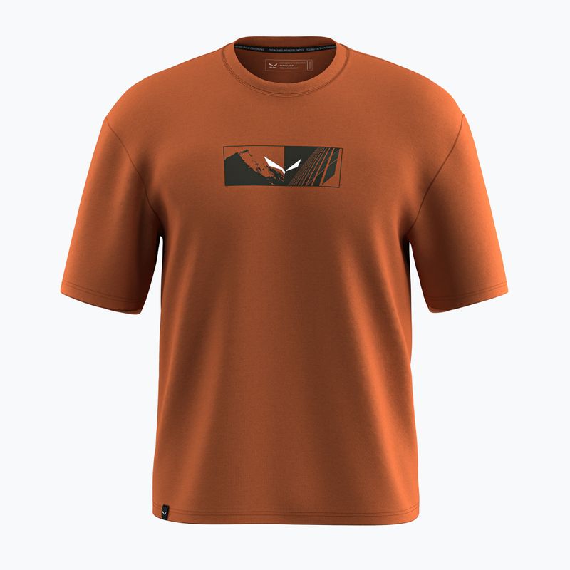 Men's Salewa Eagle Hybrid Loose t-shirt bombay brown