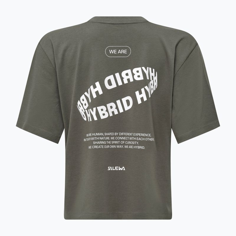 Women's Salewa Eagle Hybrid Loose faded green T-shirt 2