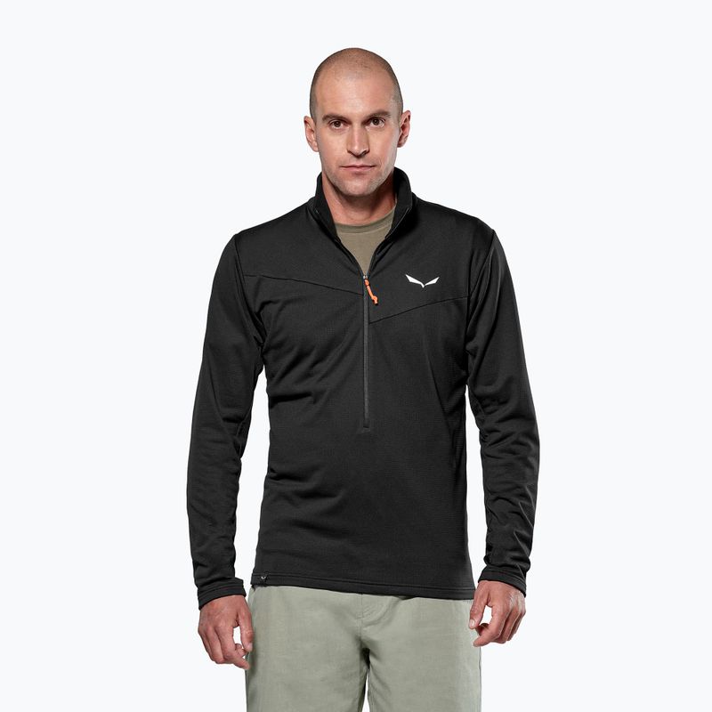 Men's trekking sweatshirt Salewa Puez Cammio Polarlite Half Zip Black Out