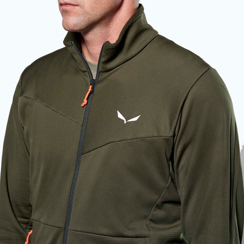 Men's trekking sweatshirt Salewa Puez Cammio PL dark olive 4