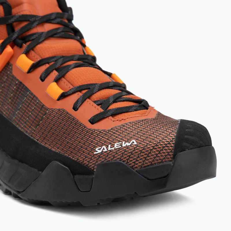 Men's Salewa Wildfire Nxt Mid GTX approach shoe bombay brown / tumeric 7