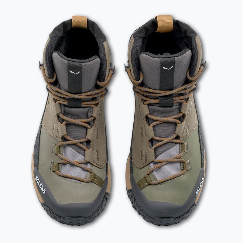 Salewa men's trekking boots Puez Leather Mid Ptx bungee cord / onyx 10