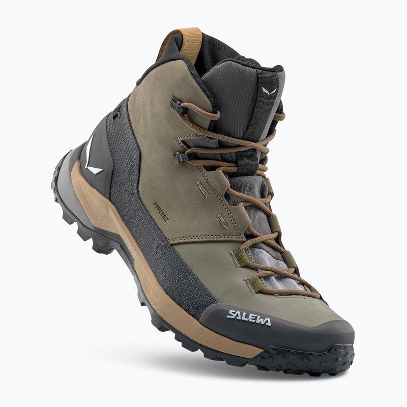 Salewa men's trekking boots Puez Leather Mid Ptx bungee cord / onyx 12