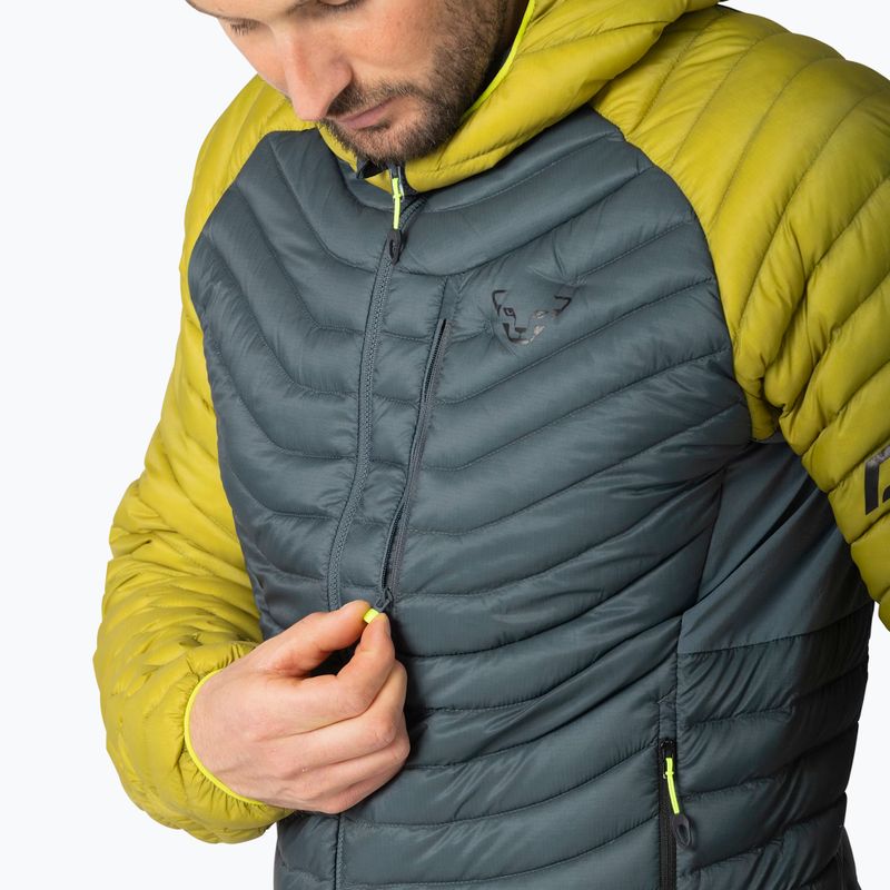 Men's down jacket DYNAFIT Radical Down RDS Hooded golden lime 5