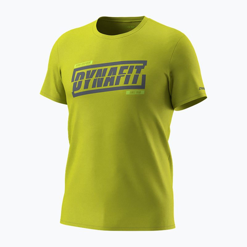 Men's T-shirt DYNAFIT Graphic CO golden lime/tabloid 4