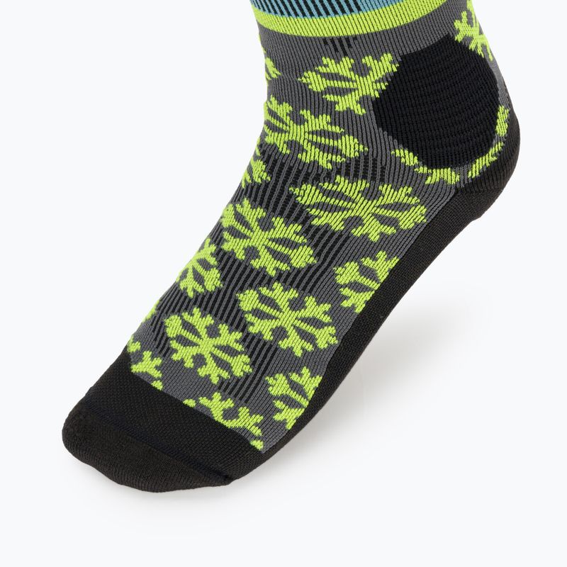 Ski socks DYNAFIT FT Graphic smoke blue 3