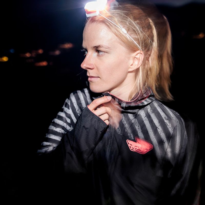 Women's running jacket DYNAFIT Trail Reflective Wind black out/6A10 10