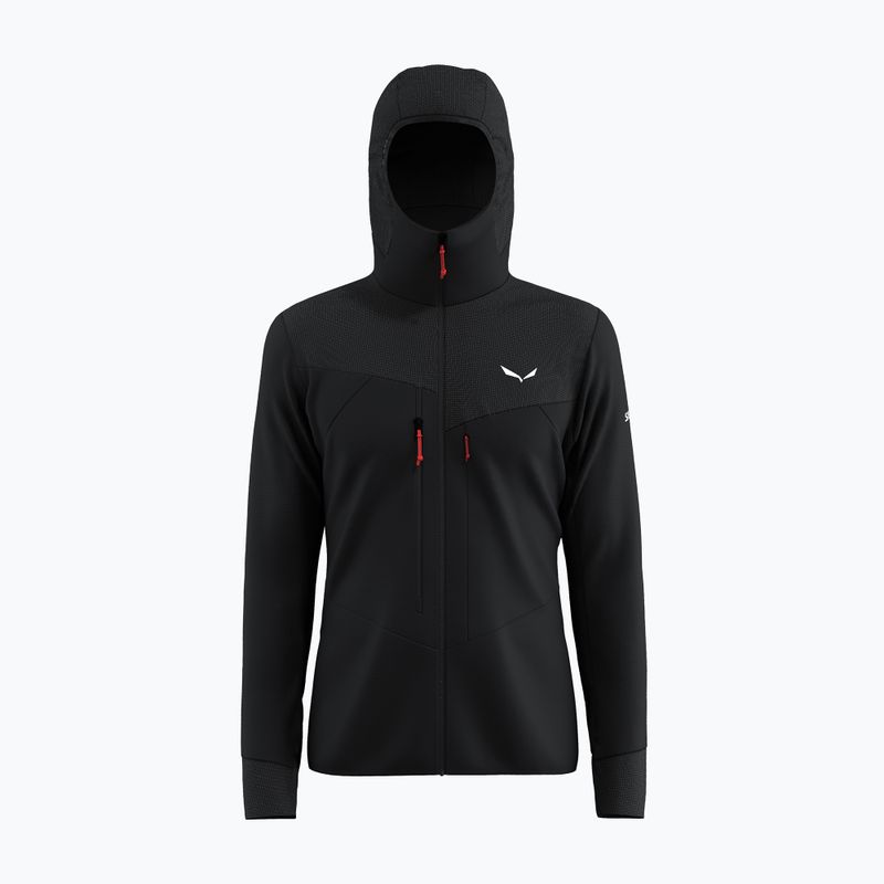 Men's trekking sweatshirt Salewa Agner PL Hooded black out
