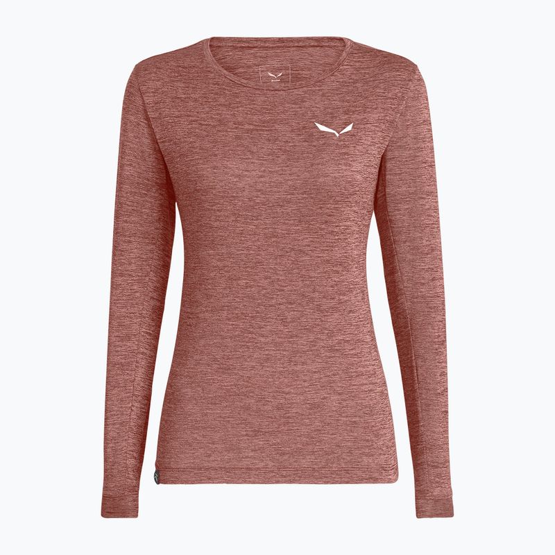 Women's trekking longsleeve Salewa Puez Melange Dry desert pink melange
