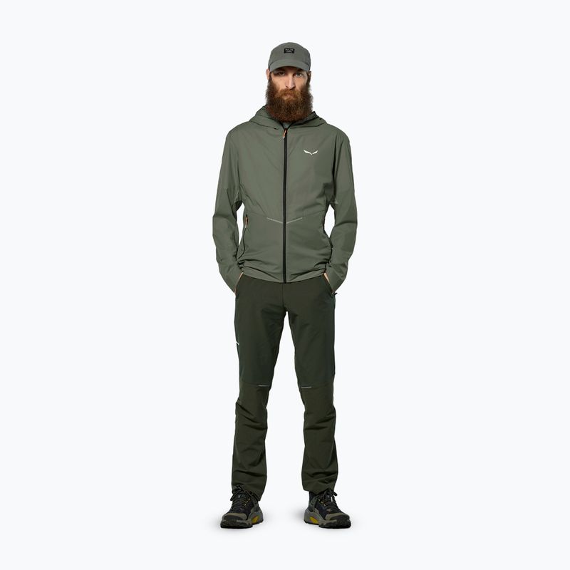 Men's wind jacket Salewa Pedroc Wind Hood faded green 2